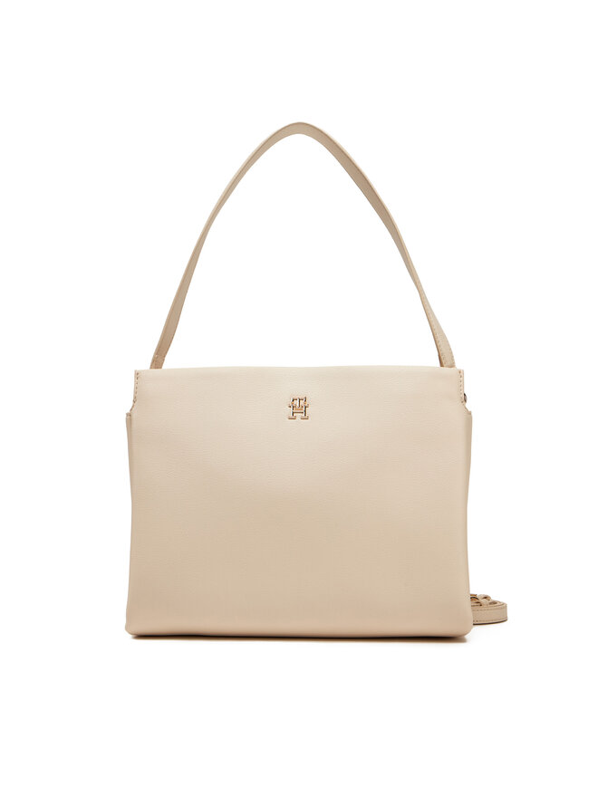 Tommy Hilfiger Rankinė Tommy Hilfiger Th Legacy Med Satchel AW0AW17173 Écru