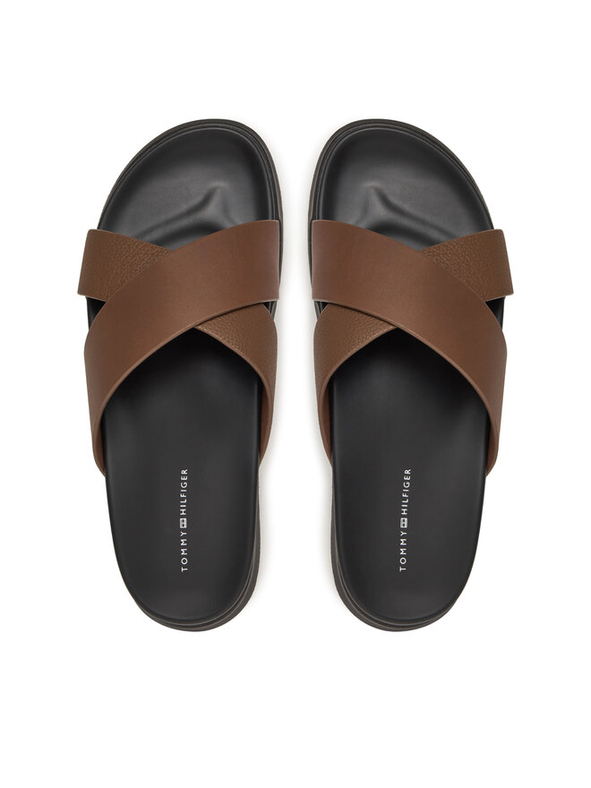 Tommy Hilfiger Klapki Tommy Hilfiger D Density Hilfiger Lth Cc Sand FM0FM05358 Brązowy