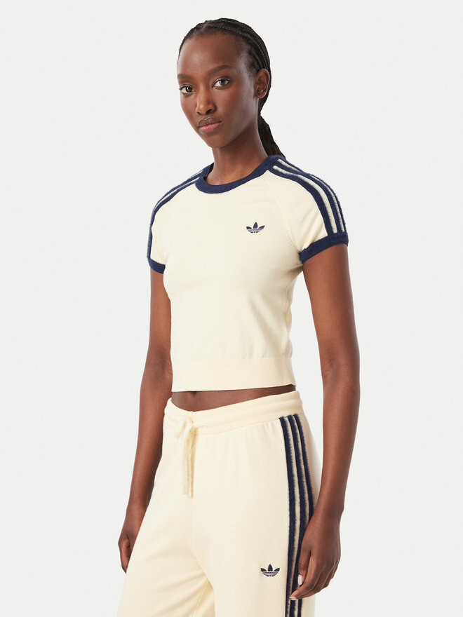 adidas adidas T-Shirt KS7376 Creme Slim Fit