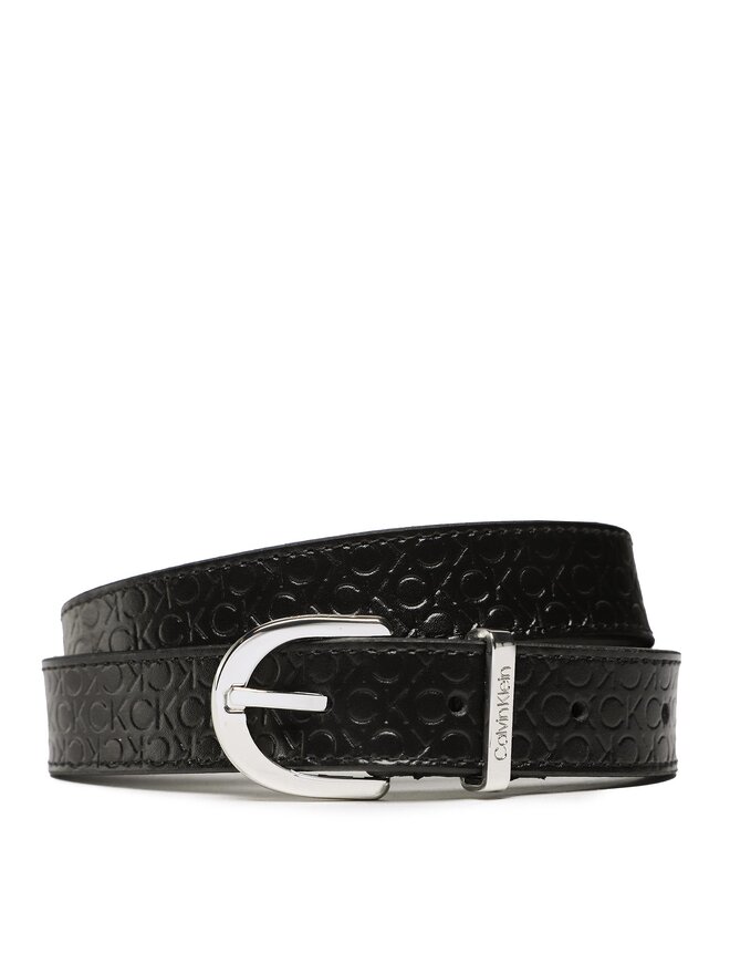 Calvin Klein Damengürtel Calvin Klein Ck Must Rnd Belt 25mm Embossed K60K610385 Schwarz