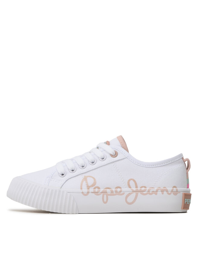 Pepe Jeans Sneakersy Pepe Jeans Ottis Log G PGS30577 Biela