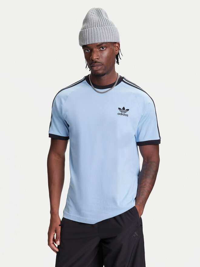 adidas adidas Marškinėliai adicolor Classics 3-Stripes JY1371 Žydra Slim Fit