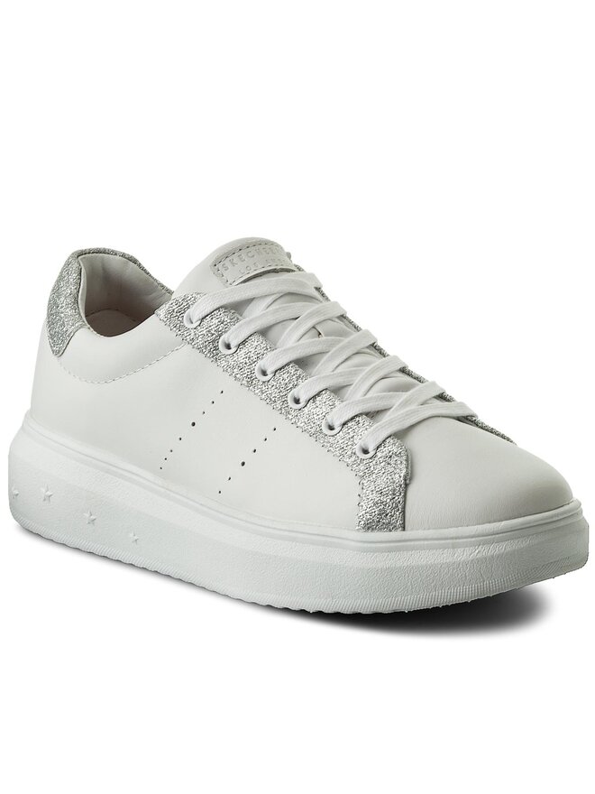 White glitter skechers top
