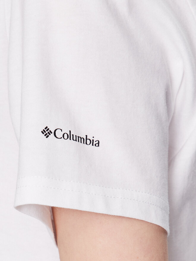 Columbia Columbia Marškinėliai North Casades 1930051 Balta Cropped Fit