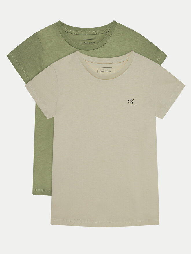Calvin Klein Jeans Calvin Klein Jeans 2er-Set T-Shirts IG0IG01258 Khakifarben Slim Fit
