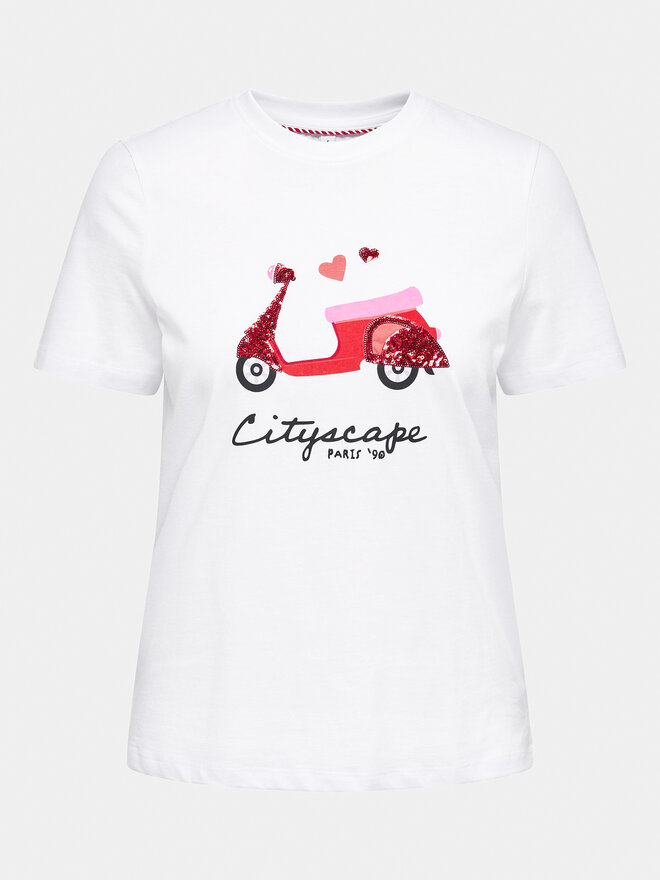 ONLY ONLY Camiseta Kita 15316574 Blanco Regular Fit