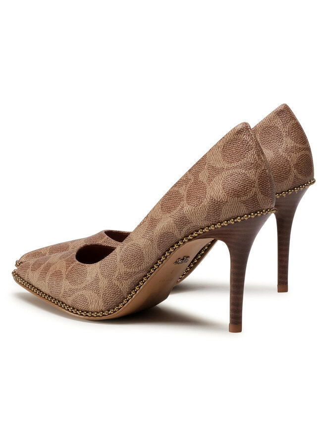 Coach Γόβες Coach Waverly Sig Pump G4374 Καφέ