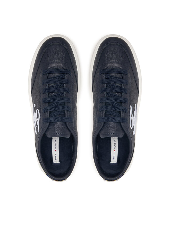 Tommy Hilfiger Sneakers Tommy Hilfiger Th Icon Court Script Premium FW0FW09604 Dunkelblau
