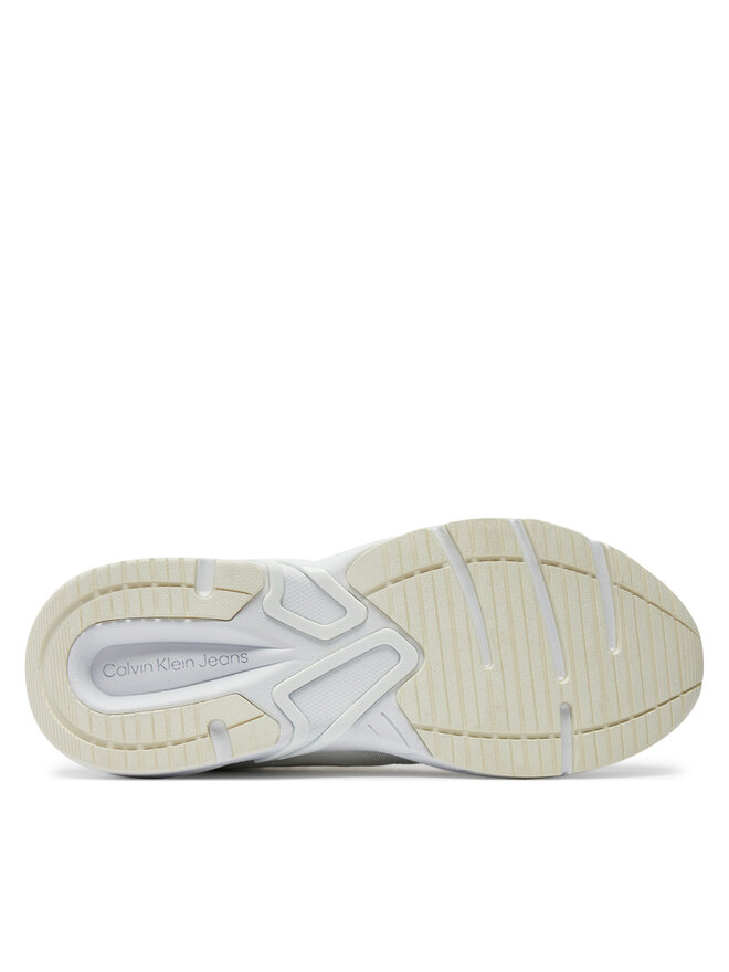 Calvin Klein Jeans Снікерcи Calvin Klein Jeans Retro Tennis Low Lace Mix Mg Mtr YW0YW01497 Écru