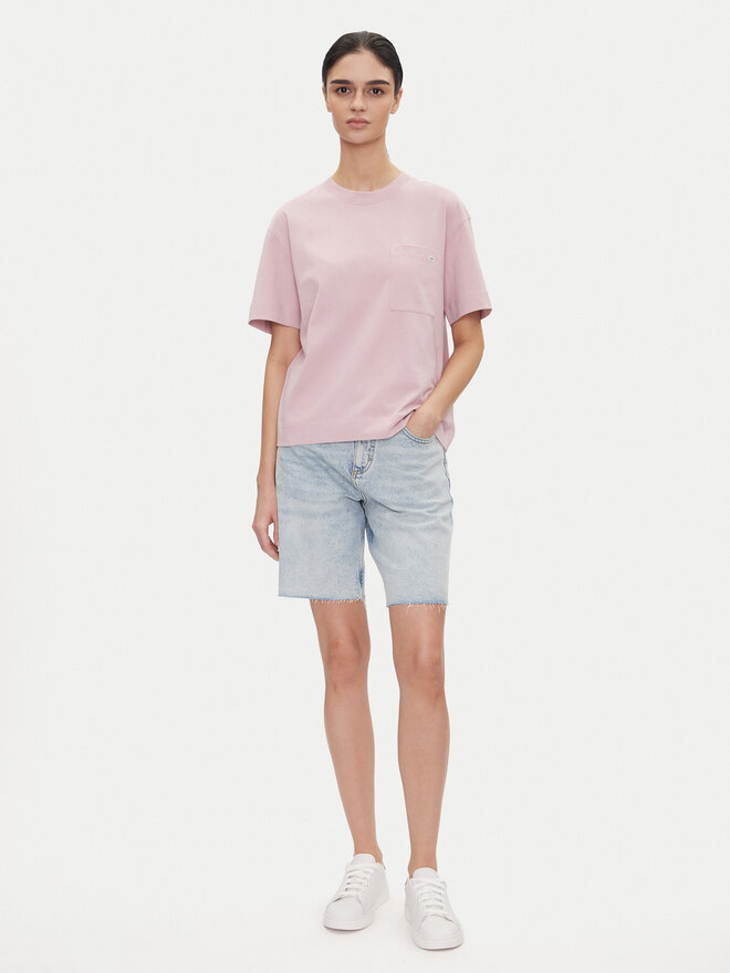 Lee Lee Majica Pocket 112363619 Vijolična Relaxed Fit