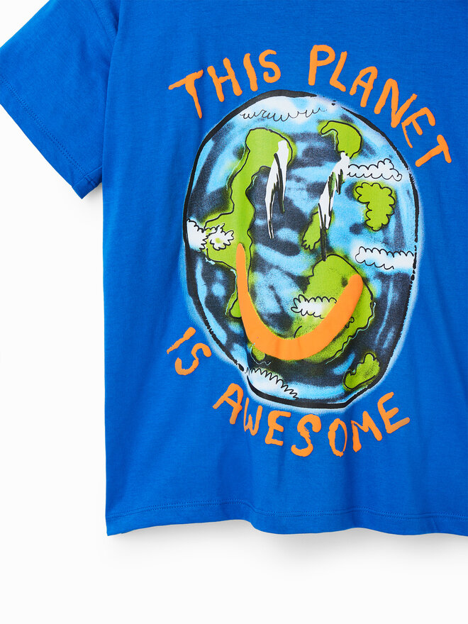 Desigual Desigual T-Shirt 23SBTK09 Blau Regular Fit