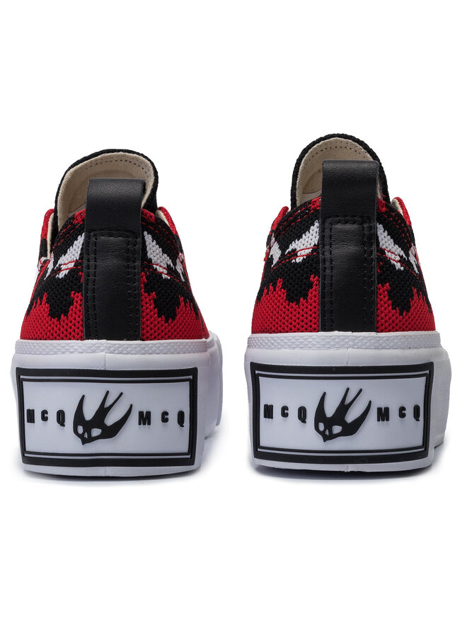 Sneakers MCQ Alexander McQueen Plimsoll Platform Lo 545106 R2610 6051 Rouge chaussures