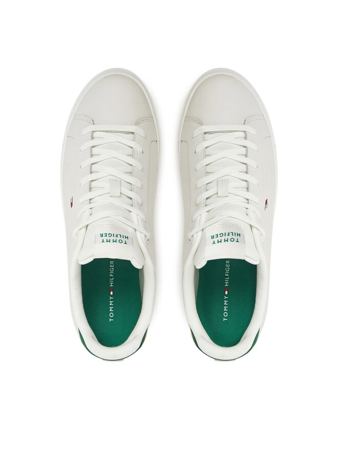 Tommy Hilfiger Zapatillas Tommy Hilfiger Icon Court Pinperf Lth FM0FM05483 Blanco