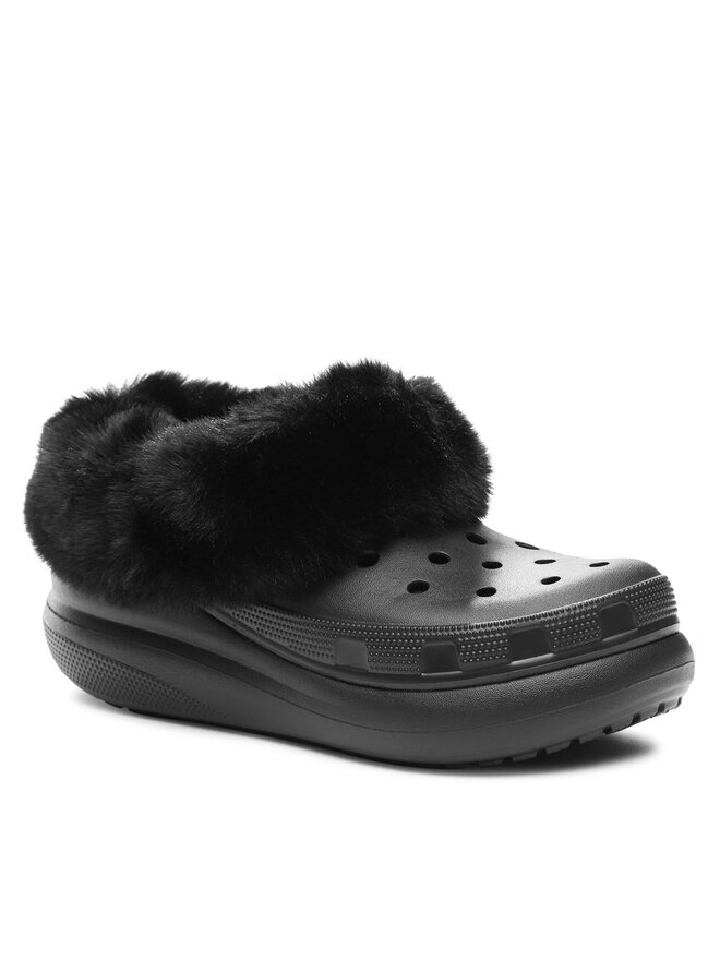 Crocs Şlapi Crocs Crocs Furever Crush Clog 208446 Negru