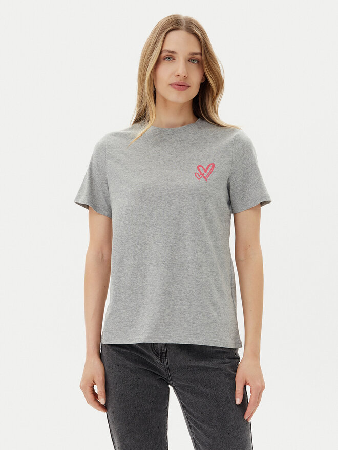 Pieces Pieces Camiseta Maria 17155082 Gris Relaxed Fit