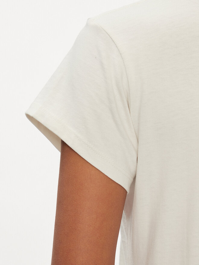 Wrangler Wrangler T-Shirt Shrunken Band 112350301 Εκρού Slim Fit