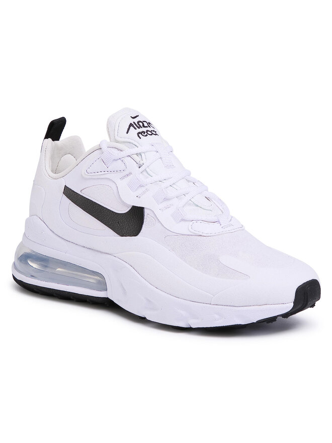 Nike air max 270 react sneakers in white/silver outlet