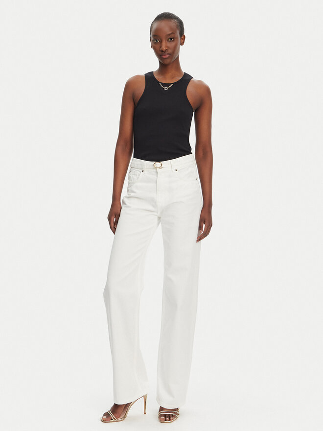 TWINSET TWINSET Felső 251TT2400 Fekete Slim Fit