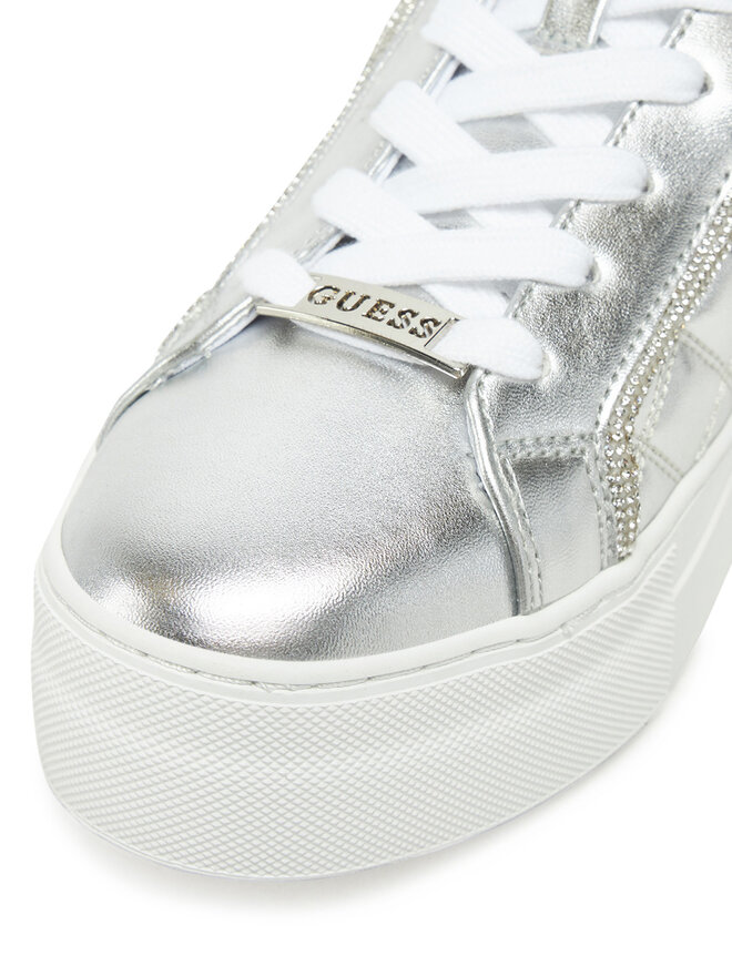 Guess Sneakersy Guess FLPGRA ELE12 Stříbrná