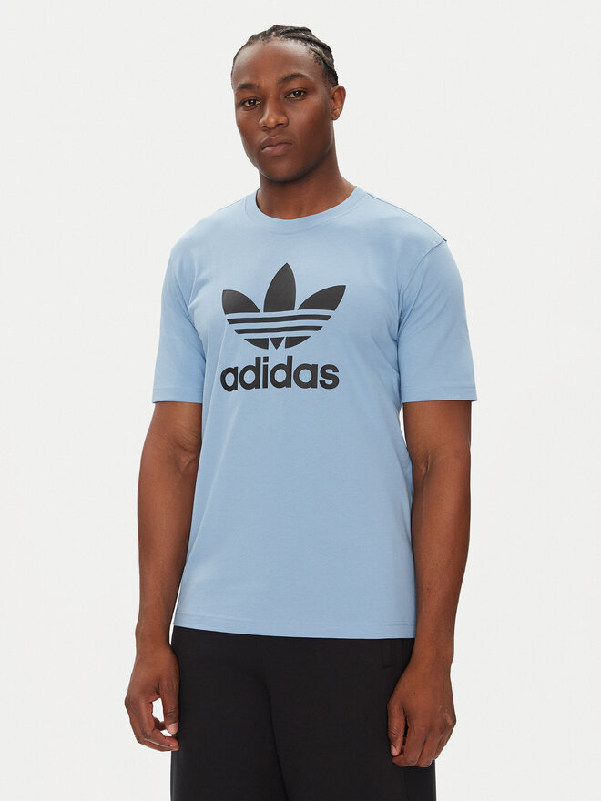 adidas adidas Camiseta adicolor Trefoil JY3758 Celeste Regular Fit
