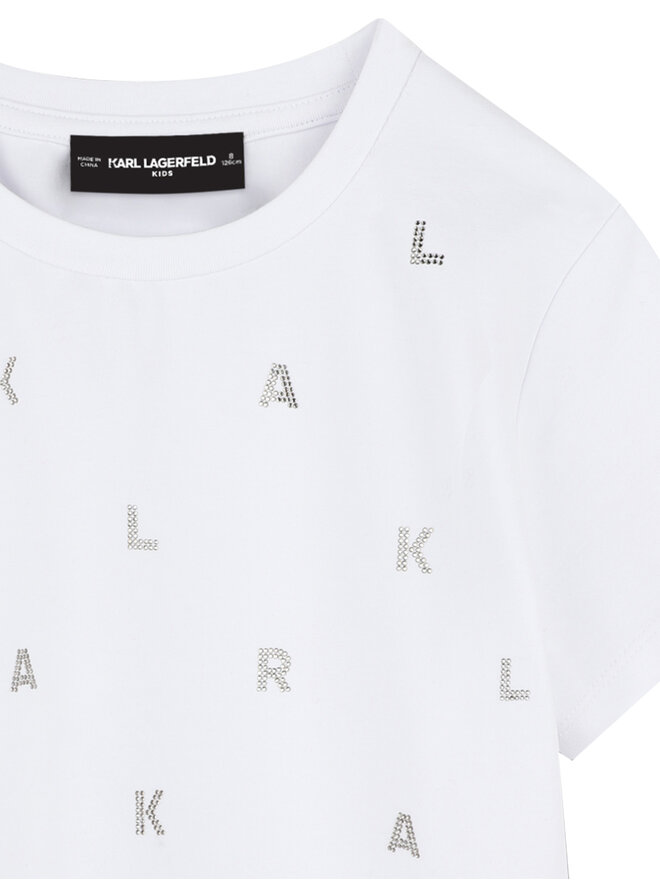 Karl Lagerfeld Kids Karl Lagerfeld Kids Póló Z30571 D Fehér Regular Fit