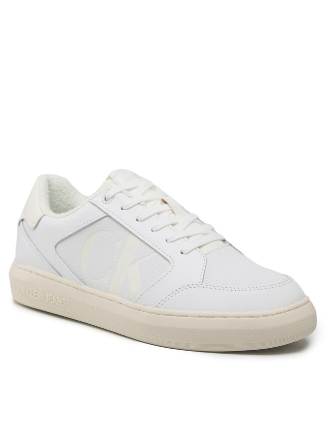 Calvin Klein Jeans Snīkeri Calvin Klein Jeans Casual Cupsole Lth-Pu Mono YM0YM00573 Balts
