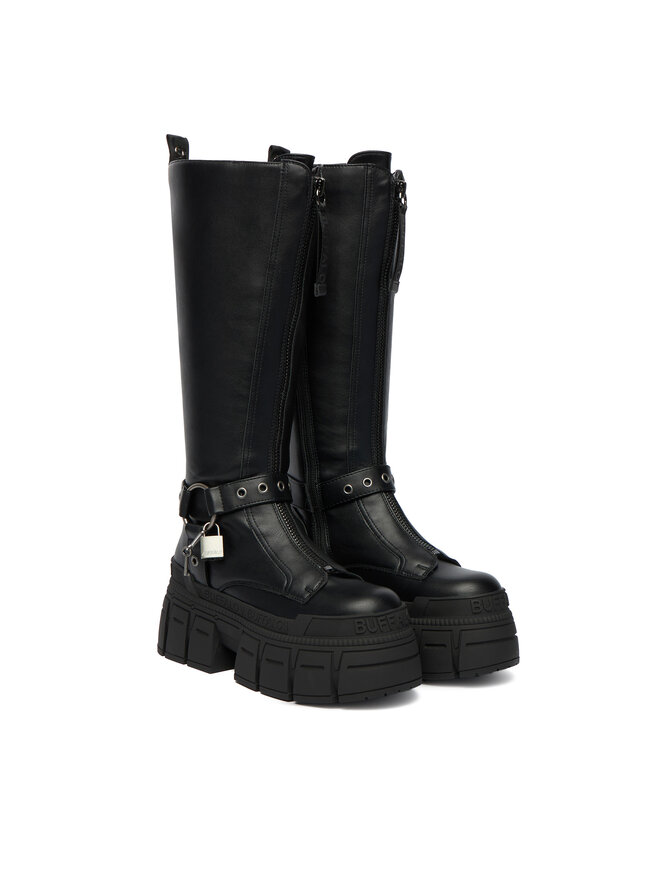 Buffalo Csizma Buffalo Gospher Biker Hi 1270131 Fekete