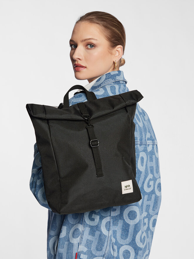 Mochila Lefrik Roll Mini P8722 Negro zapatos.es