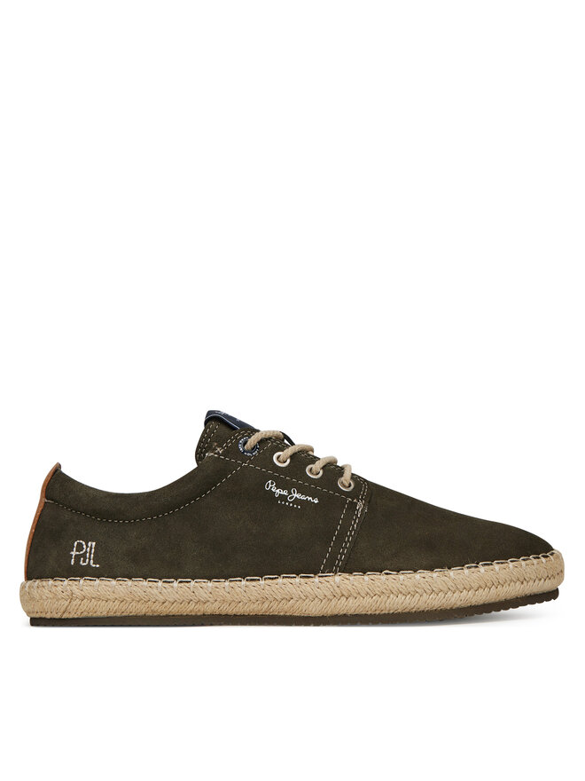 Chaussures Pepe Jeans Tourist West En Daim - Semelle Caoutchouc Recyclé, Doublure Coton - Style Décontracté - Couleur Range Green