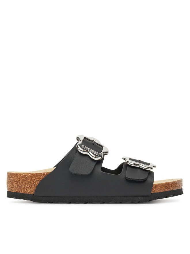 Birkenstock Iešļūcenes Birkenstock Arizona Flower Buckle Kids 1029844 S Melns