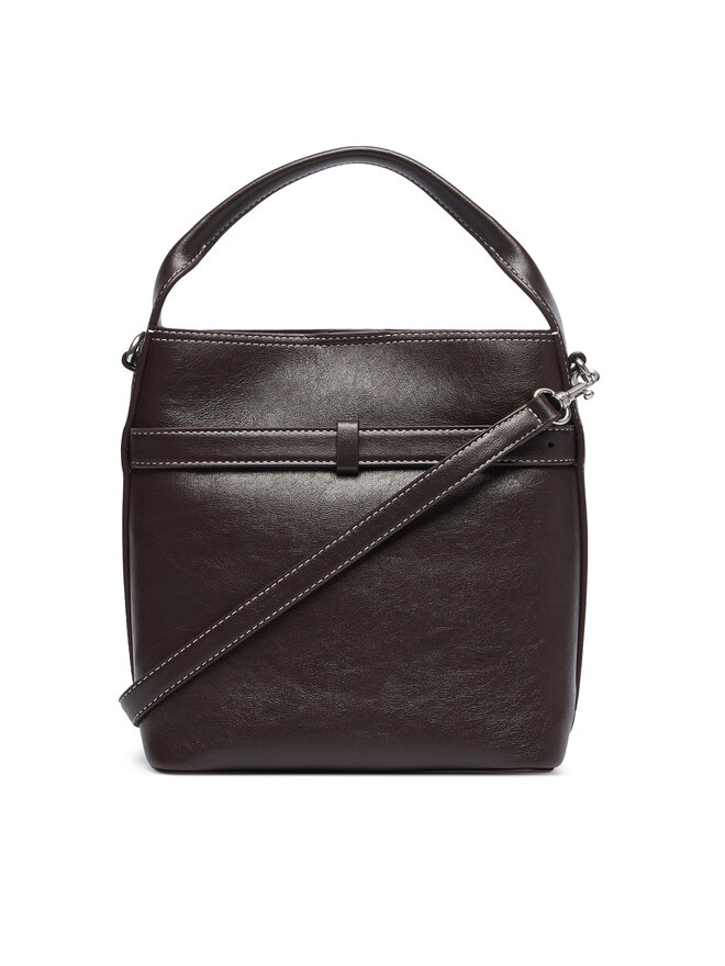 Calvin Klein Handtasche Calvin Klein Buckle Mini Bucket Crossbody LV04F3550G Braun