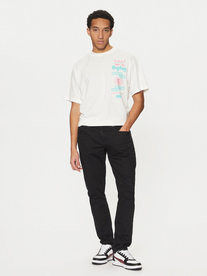 REPLAY Replay Marškinėliai M6880 .000.2660 Balta Loose Fit