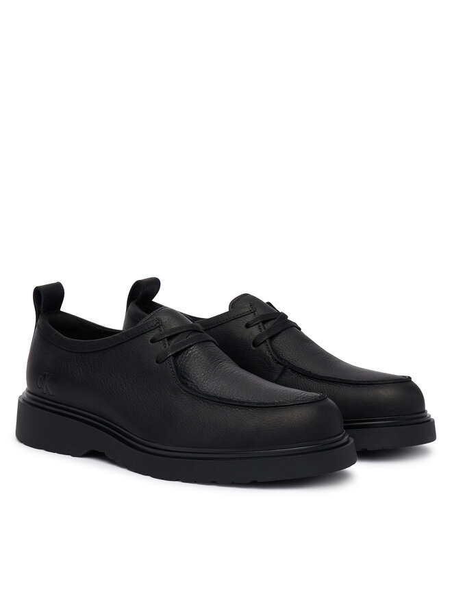 Calvin Klein Halbschuhe Calvin Klein Combat Apron Laceup Tu Lth HM0HM02245 Schwarz