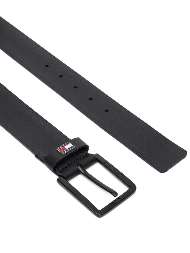 Tommy Jeans Curea pentru Bărbați Tommy Jeans Tjm Elevated Flag Leather 3.5 AM0AM13291 Negru