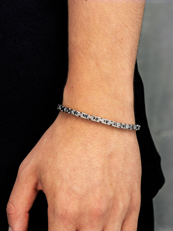 ICED STUFF Bracciale ICED STUFF Królewska Oro bianco
