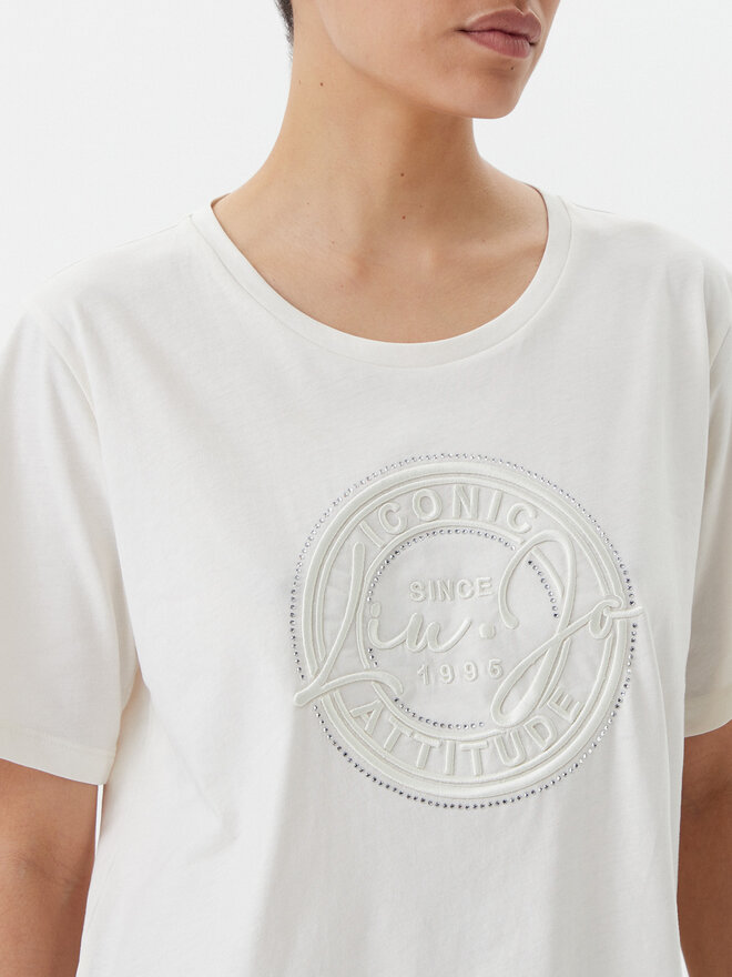 Liu Jo Sport Liu Jo Sport T-Shirt TA5174 JS923 Εκρού Regular Fit