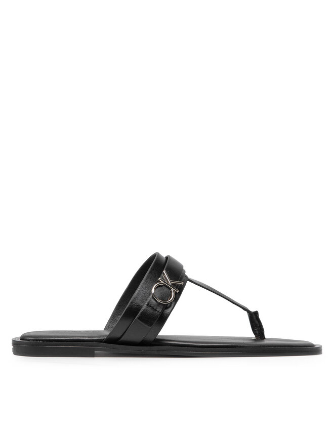 Calvin Klein Джапанки Calvin Klein Almond Flat Tp Slide W/Hdw HW0HW00829 Черен