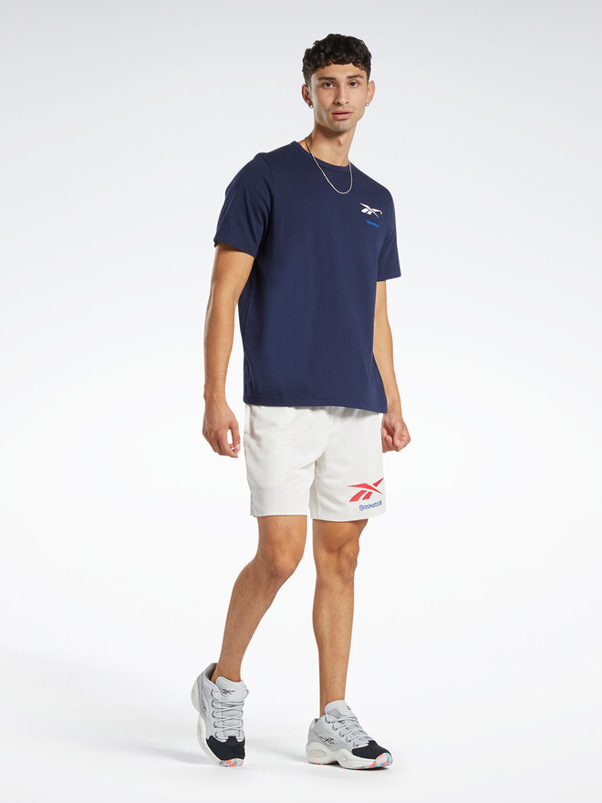 Reebok Reebok Marškinėliai Reebok Basketball Court Top T-Shirt HM6239 Mėlyna Relaxed Fit