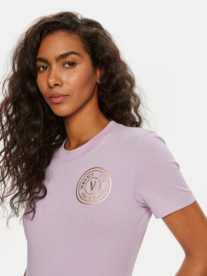 Versace Jeans Couture Versace Jeans Couture Camiseta 76HAHT02 Violeta Slim Fit