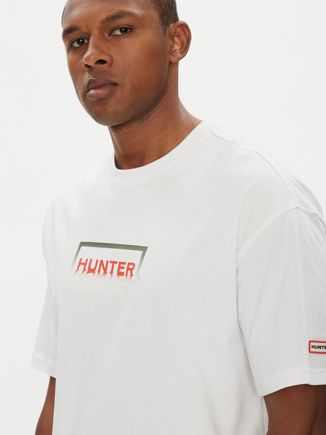 Hunter Hunter Majica Abele UNISEX HARU0007251 Bela Regular Fit
