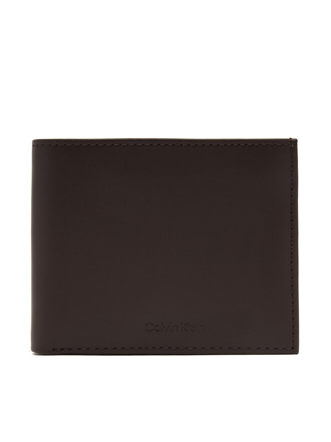 Calvin Klein Moška denarnica Calvin Klein Ck Premium Bifold 5Cc W/Coin K50K512923 Rjava