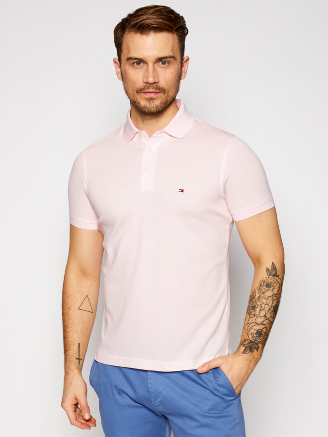 Tommy Hilfiger Tommy Hilfiger Pólóing 1985 MW0MW17771 Rózsaszín Slim Fit