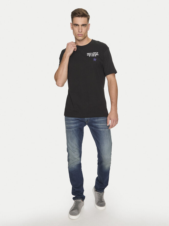 REPLAY REPLAY Camiseta M6884 .000.2660 Negro Relaxed Fit