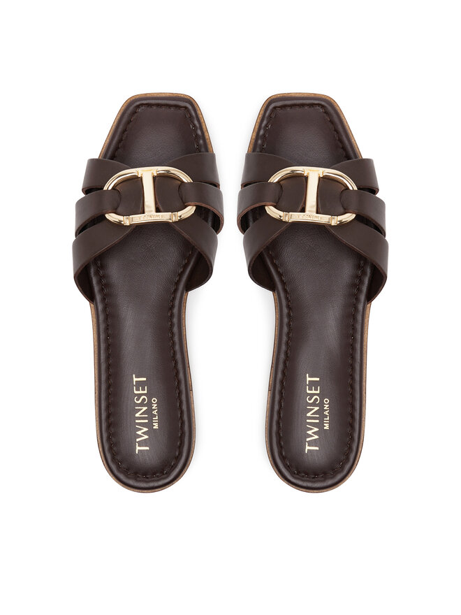 TWINSET Chanclas TWINSET 251TGT090 Marrón