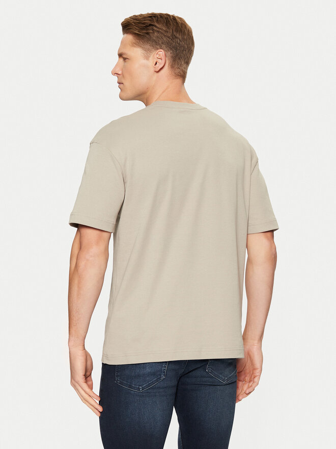 Calvin Klein Calvin Klein Camiseta Nano Logo Interlock T-Shirt K10K112487 Beis Regular Fit