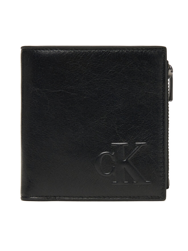 Calvin Klein Велике Чоловіче Портмоне Calvin Klein Sculpted Impression Compact Zip LV04G1074G Чорний