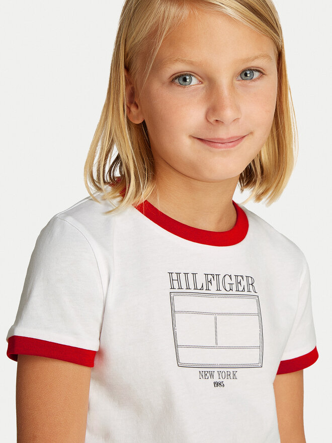 Tommy Hilfiger Tommy Hilfiger Marškinėliai KG0KG08528 S Balta Regular Fit