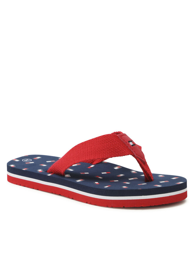 Tommy Hilfiger Žabky Tommy Hilfiger Flag Flip Flop T3X8-32923-0058 M Červená