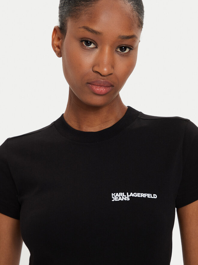 Karl Lagerfeld Jeans Karl Lagerfeld Jeans Camiseta 241J1700 Negro Slim Fit