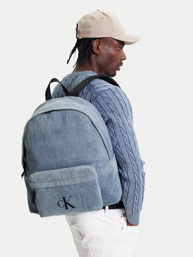 Calvin Klein Mugursoma Calvin Klein Denim Backpack 40 LV04G3138G Gaiši zils